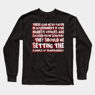 Transparent government Long Sleeve T-Shirt